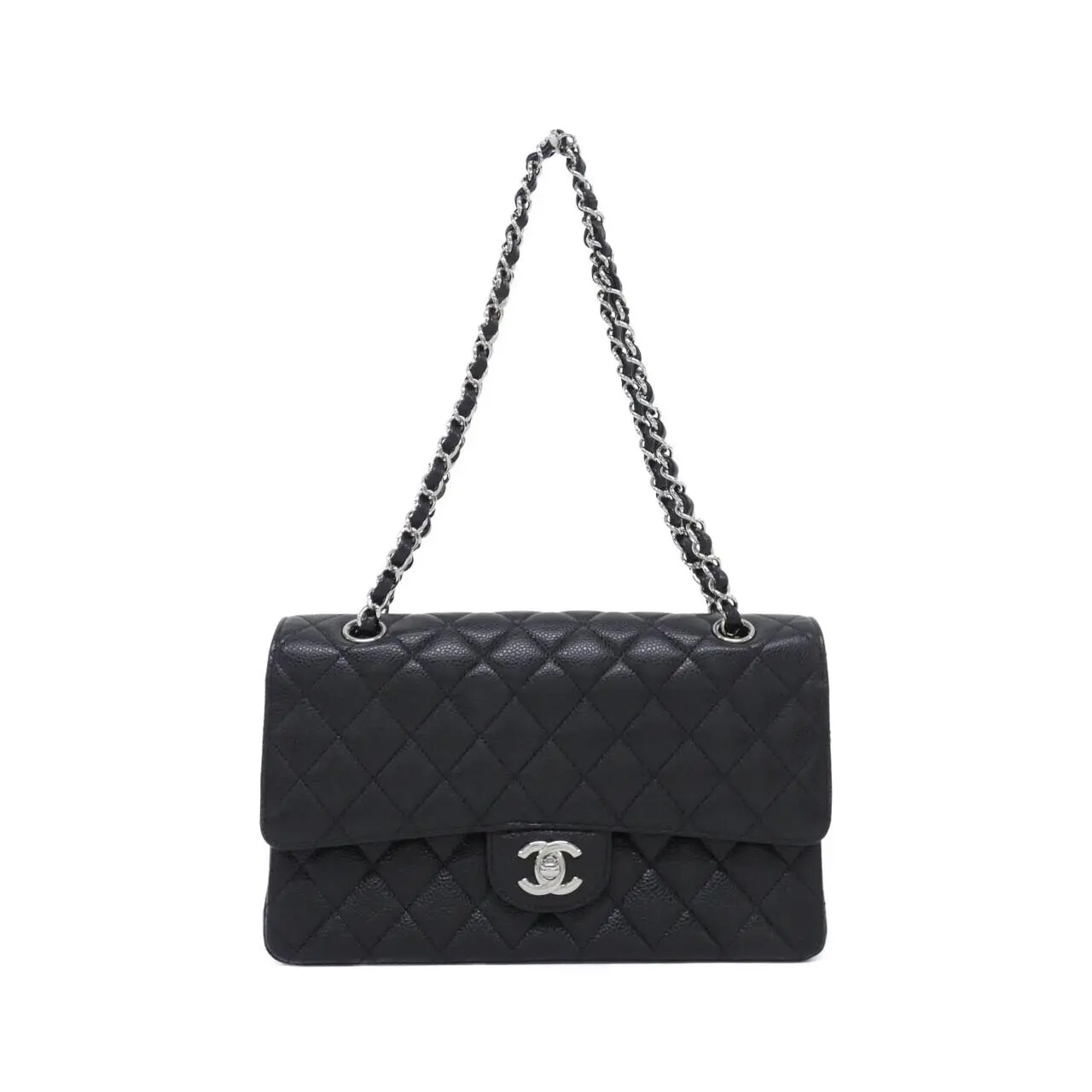 Pre-owned CHANEL Calfskin Shoulder Bags Caviar Skin Shoulder Bag