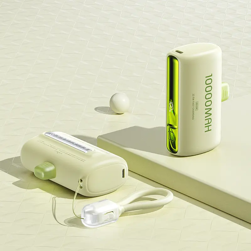 10000mAh 3-in-1 Mini Portable Power Bank for Phone 22.5W Fast Charger with 4 Outputs Digital Display Built-in Type-C & Lightning Ports Lightweight Compact Design.Small charger for purse,tiktok shop deals,mini travel products,portable chargers Smartphone