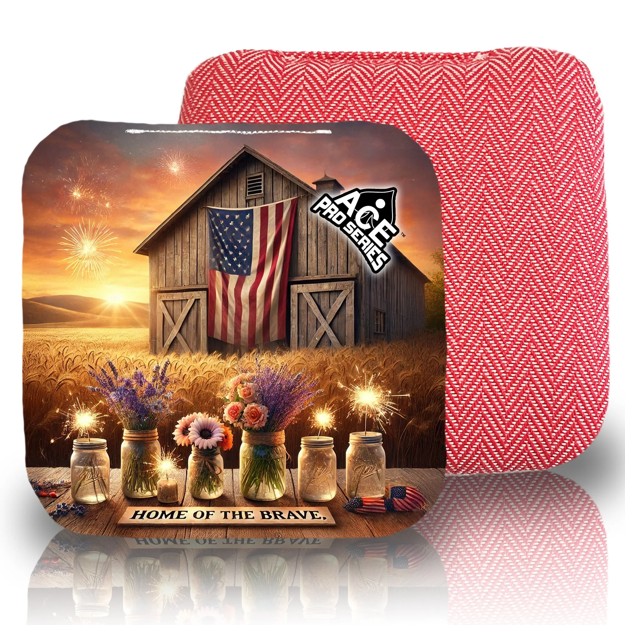 Wheatfields of Freedom Pink Carpet Cornhole Bags | ACE Pro Carpet, Set of 4
