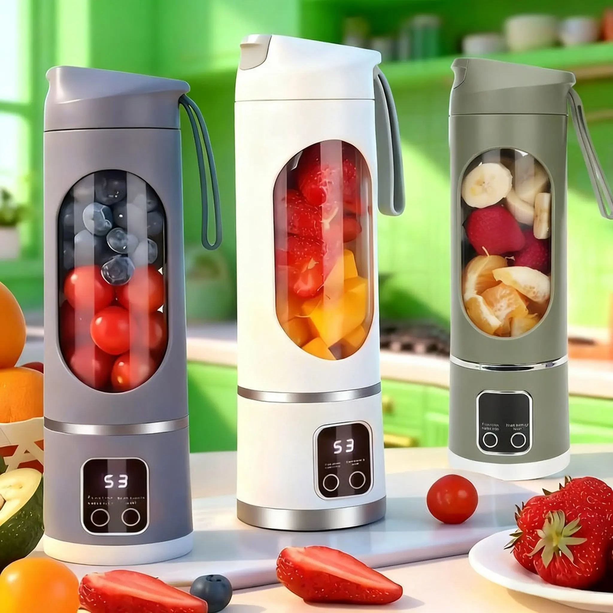 Ultimate Portable Blender! ！！Portable Blender USB Rechargeable & Compact for Smoothies On-The-Go - Perfect Travel, Back To School & Gym! Leak Proof Design, Makes Shakes & Baby Food in Seconds cup juicer rechargeable mini blender vegetable