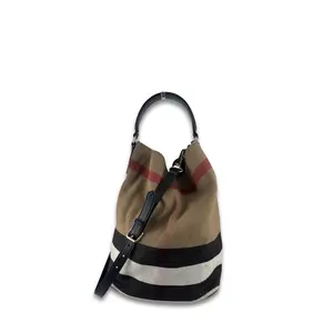 Pre-owned BURBERRY Canvas Shoulder Bags Medium Ashby Hobo