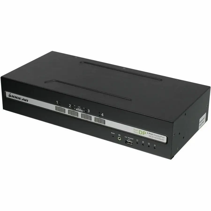 IOGEAR Universal 4-Port Multi-Display Dual View DisplayPort/HDMI Secure KVM Switch Set with Audio and CAC Support