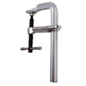 212 MAIN 6 in. All-Steel BESSEY C Clamp, Heavy-Duty Shop Tool with Adjustable Clamp Height & Standard Pads for Hardware Use