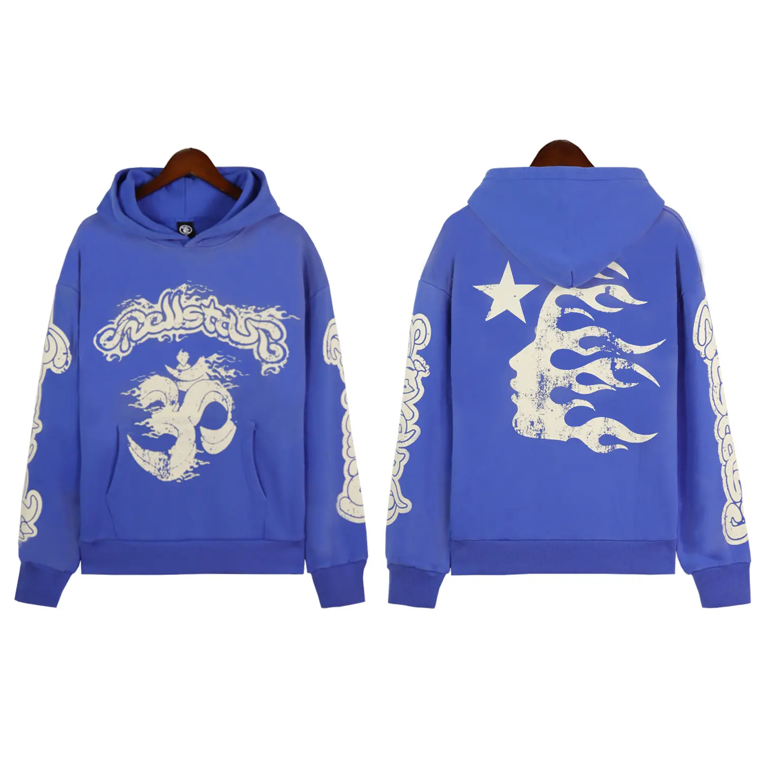 【 Cotton Hoodie 】 DY W04 Blue