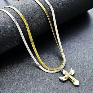 Pack of 2 Men's Retro Style Choker Necklaces for Daily Wear and Couple Accessories