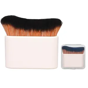 1 Self Tanner Kabuki Brush – Large Body & Face Makeup Applicator with Travel Case (Pink & White) 2.67 x 2.59 x 0.7 inches