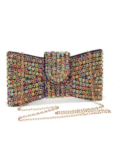Women's Evening Bag, Rhinestone Butterfly-Shaped Clutch Bag, Fashion Handbag, Includes Shoulder Chain for Crossbody Wear, Magnetic Closure, Perfect for Weddings, Parties, Banquets, Holiday Gifts