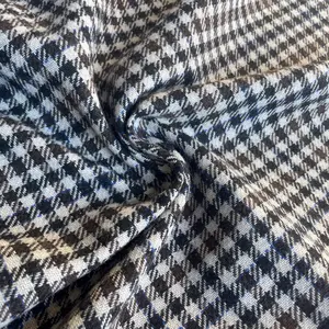 Italian Wool Checkered Plaid Flannel Brown and White Woven Fabric by the Yard –Soft & Durable