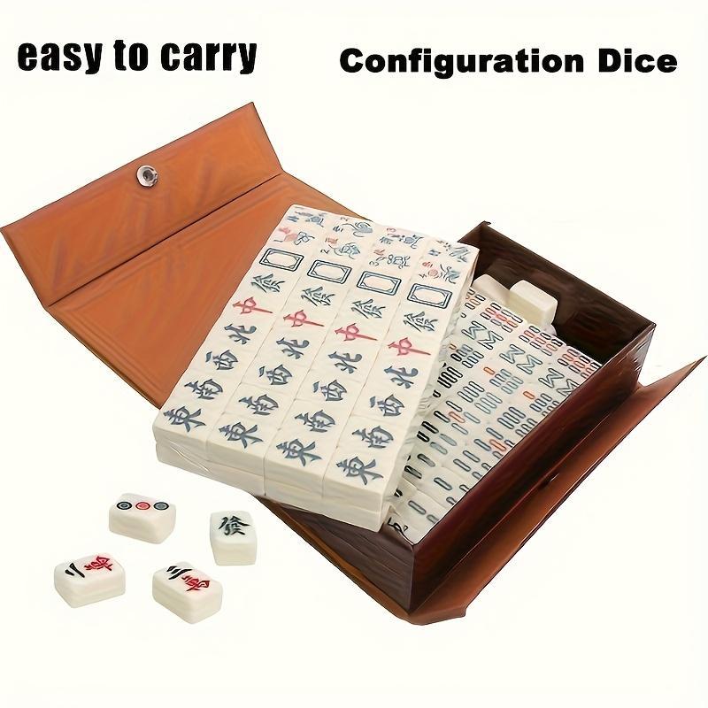 Compact Mahjong Set - Perfect for Travel and On-the-Go Board Games! As Halloween, Chrismas Gift