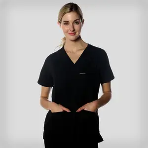 Members Only Women's 5-Pocket Scrub Top with Anti-Microbial
