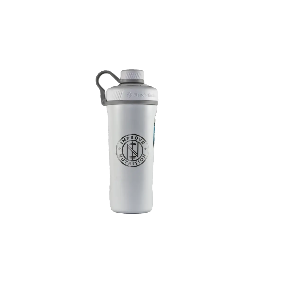 Stainless Steel Blender Bottle (Black/White)