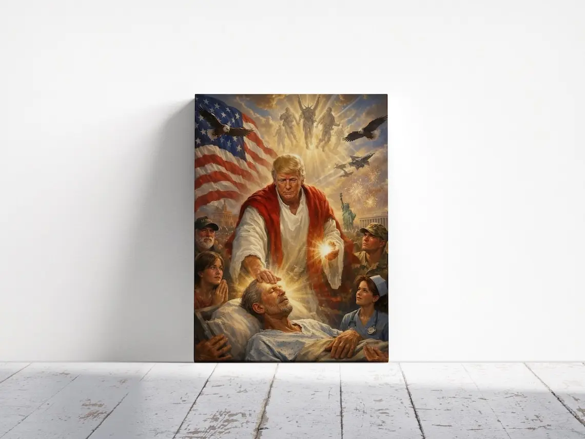 Satirical Political Doctor Healing Historical Concept Art Poster