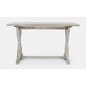 Fairview Transitional Herringbone Distressed Acacia Sofa Table
