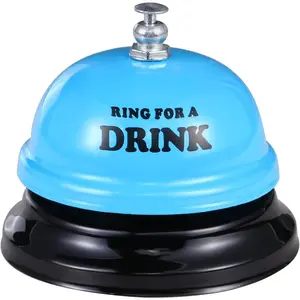 2.95 Inch Blue Front Desk Service Bell for Hotel Restaurant Office School Classroom Reception Areas Kitchen
