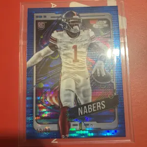 Topps 2024 Chrome #167 Malik Nabers Reactive Blue RC Card /99 Single Raw Card Collectible Sports Memorabilia