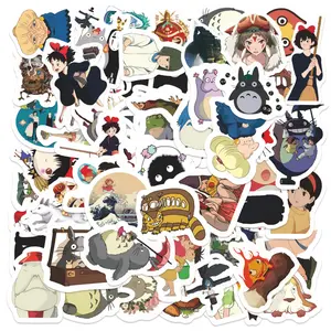 100pcs Studio Ghibli Anime Stickers Pack, Waterproof Cute Totoro Spirited Away Kiki Character Decals for Laptop, Water Bottle, Journal & Skateboard, Anime Fan Gift, Sticker Sheets