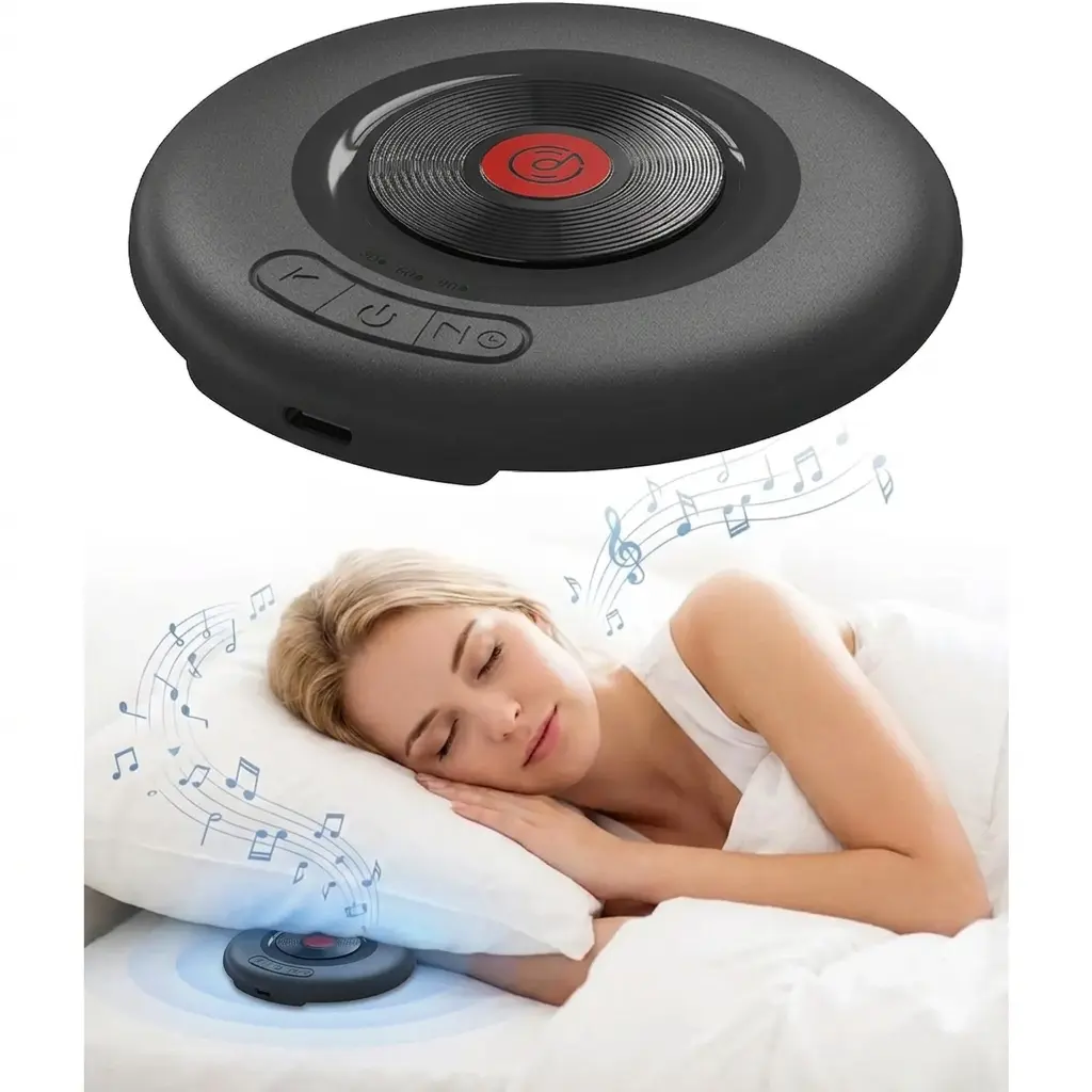 Ultra-Thin Bluetooth 6.0 Under Pillow Design Speaker, Portable Speakers for Bed Adults, Noise-Free Personal Private Audio Device for Side Sleepers, Non-Disturbing to Partners