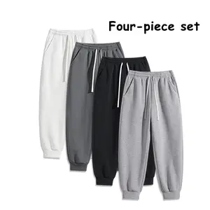 Unisex 3-Pack Sweatpants with Elastic Waist, Casual Joggers for All Seasons