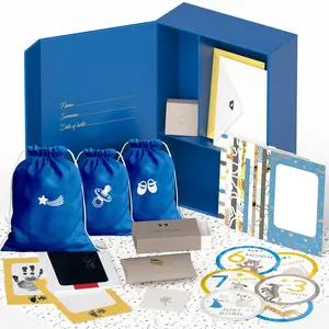 Ultimate  Keepsake Box for Boys & Girls -   Parents Gifts for Couples - 10 Beautiful Keepsake Ideas Inside -  for Expecting Parents,  Shower,  for Mom to Be, Blue