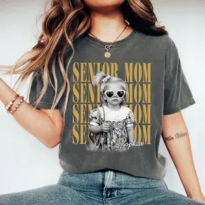 Custom Photo Senior Mom Shirt 2026, Personalized Class Of 2026 Shirt, Proud Senior Mom Gift, Senior Mom Graduation Shirt