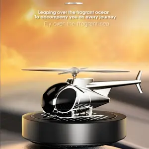 Solar rotating car aromatherapy machine Creative helicopter car aromatherapy machine Car ornament essential oil aromatherapy machine
