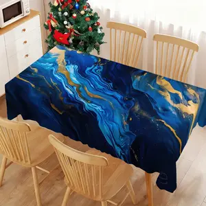 1PC Spring Marble Tablecloth Washable, Table Cover Perfect for Picnics, Camping, Weddings, Birthday Parties, Christmas Restaurants, and Buffets - Protect Your Tabletop with Vintage Style Table Cloth Home Decoration