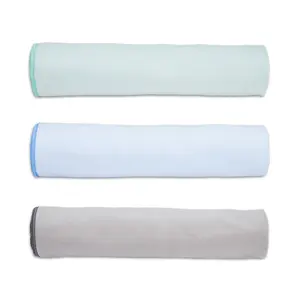 Non-Slip & Quick Dry Yoga Mat Towels Set – 3PCS Double-Sided Flannel, Ultra-Fine Microfiber, Machine Washable, Ideal for Home, Gym, Sauna, Travel – Includes Haze Blue, Green, Gray