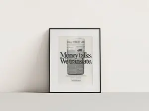 Finance Motivation Wall Art, Money Talks Office Decor, Financial Quote Poster, Wall Street Inspiration poster