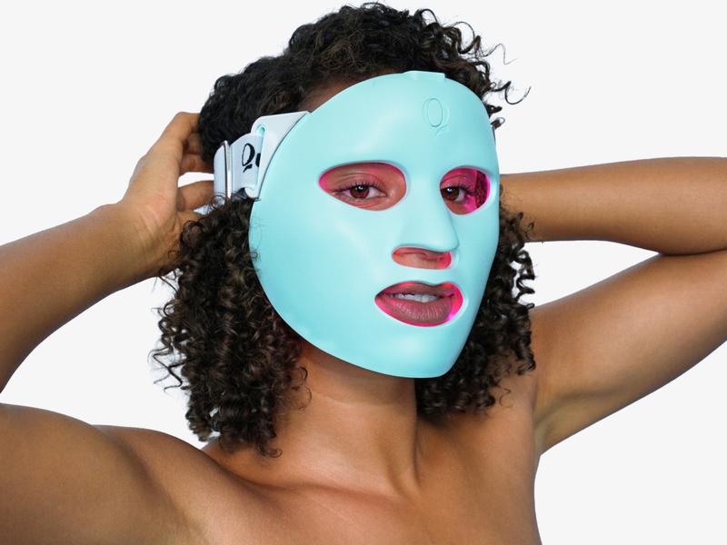 Qure LED Light Therapy Mask for Face - FDA Cleared for Wrinkles & Acne Treatment with 3 Modes, 5 Facial Areas &  5 Lights: Red, Deep-Red, Blue, Amber & Infrared, 3-Min Daily, Eye-Protection, Smart App