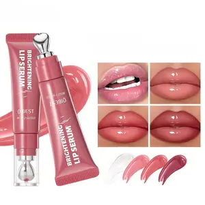 Crystal Shiny Jelly Lip Oil, Hydrating Plumping Lip Serum, Long-Lasting Tinted Lip Gloss, Glossy Lip Stain, Moisturizing Liquid Lipstick for Lip Makeup, Lip Moisturizer Gloss