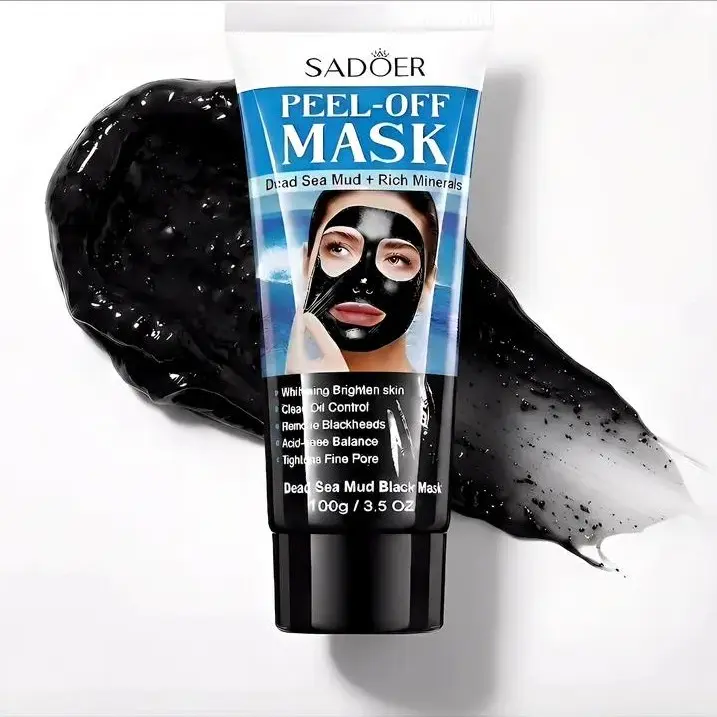 Unisex Mineral-Enriched Liquid Dead Sea Mud Peel-Off Face Mask (Travel Size Single Item) - Gentle Oily Skin Skincare, Deep Pore Detox, Skin Detox, Blackhead Extraction, Oil Control, Clogged Pores Solution, Even Tone & Texture, Smoothing, Refreshing, Youth