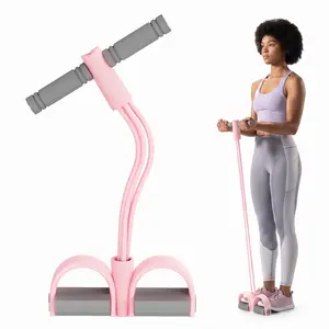 Multi-functional Pedal Resistance Band Trainer – Portable Foot Pedal Fitness Equipment Home Gym Full Body Workout Machine, Exercise Sit-ups, Yoga, Abdominal Training