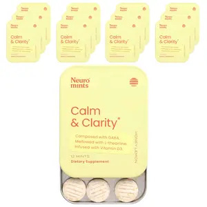 NeuroGum NeuroMints, Calm & Clarity, Honey Lemon, 12 Packs, 12 Pieces Each NeuroGum NeuroMints, Calm & Clarity, Honey Lemon, 12 Packs, 12 Pieces Each