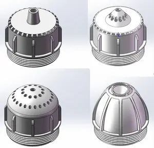 Multi-Pattern Fountain Nozzle Set for Submersible Water Pump Pond Garden Water Feature Fittings, 4-Piece Spray Heads And D88x80mm Size