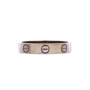 Pre-owned Cartier Love Wedding Band Ring 18K White Gold by Rebag