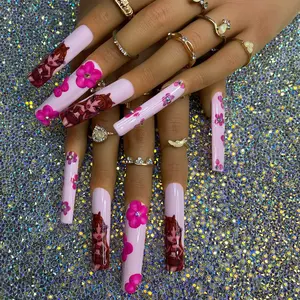 Pink Baddie Bratz Acrylic Press-on Nails | Luxury, Shiny, Smooth, & Strong XXL Nails