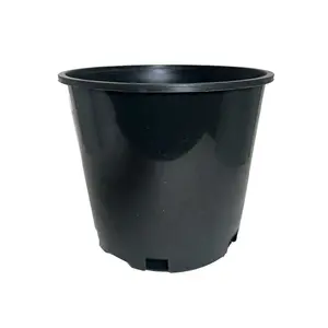 3 Gallon Nursery Pots (Multi-Pack) - Green Oasis- Professional Heavy Duty Injection Molded Plastic Plant Pots with Drainage Holes – 11 Inch Round Flower Pots for Shrubs, Perennials & Tropicals – Stackable