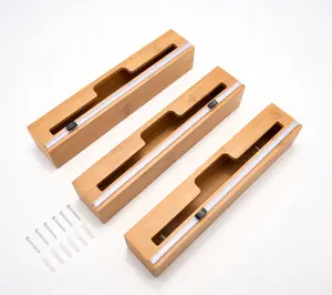 Cella 3-Pc Bamboo Foil & Plastic Wrap Organizers w/ Cutters