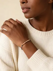 Handmade Beaded Friendship Bracelet for Women, Bohemian Simple Crystal Bead Wristband, Adjustable Wrap Hand Jewelry Gift for Her