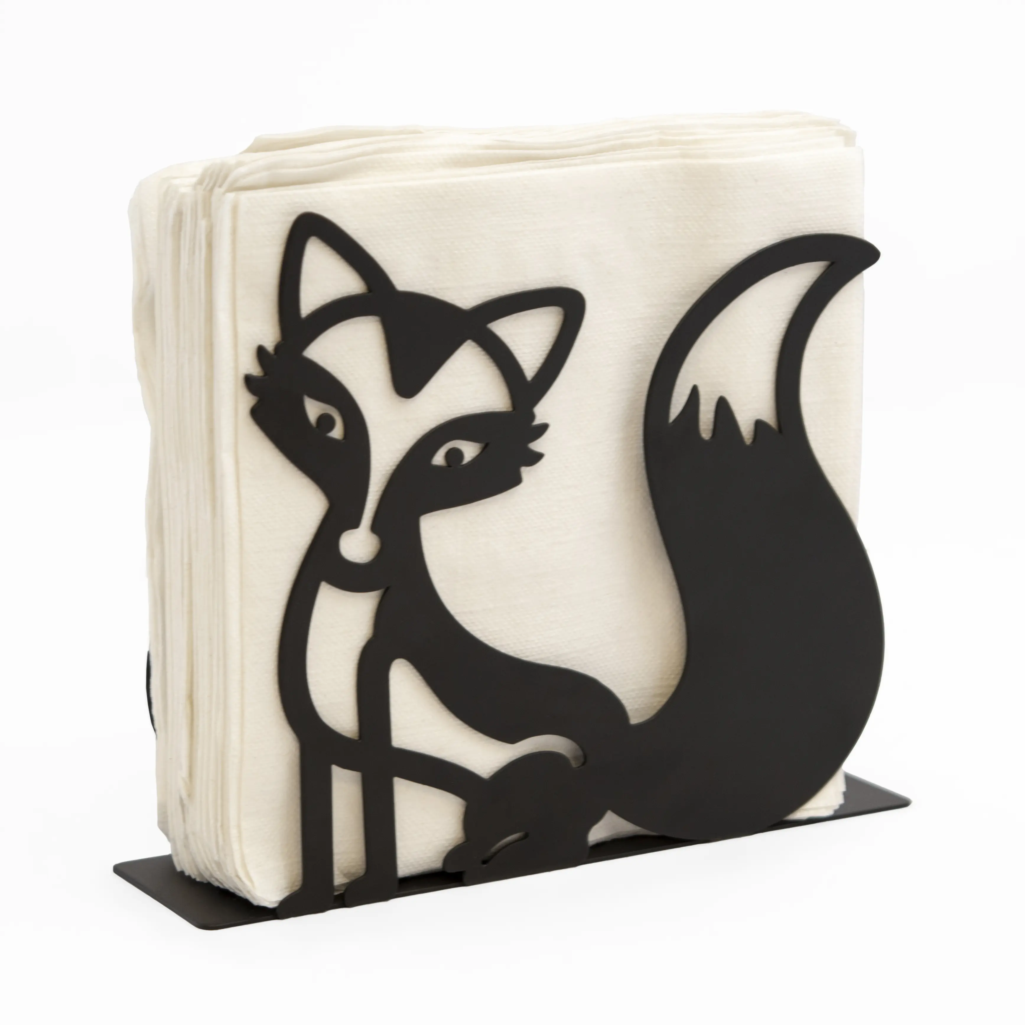 Mango Steam Steel Tabletop Fox Napkin Holder For Home & Kitchen Organizer Racks Artistic