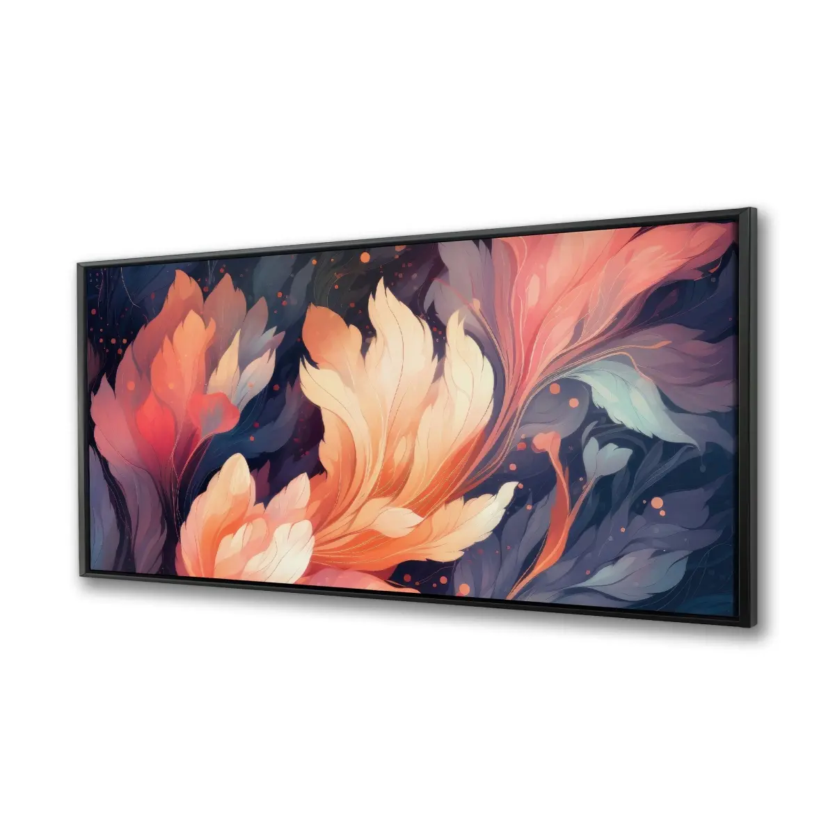 212 MAIN Coral-Framed Lightweight Artistic Print, 24x48 in Colorful Abstract Wall Art, Minimalist Dreamy Aesthetic Home Decor for Room Wall Accent