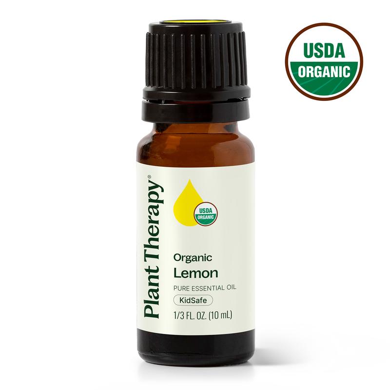 Organic Lemon Essential Oil Pure, USDA Certified Organic, Undiluted, Natural Aromatherapy, Therapeutic Grade