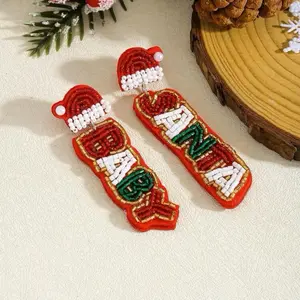 Christmas Seed Bead Earrings