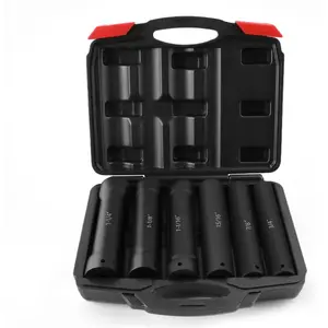 1/2 Inch Drive Extended Length Set - 1/2 Set with 6 Sizes 3/4", 7/8", 15/16", 1-1/16", 1-1/8", 1-1/4" Deep Set Kit, Mechanical Equipment Maintenance