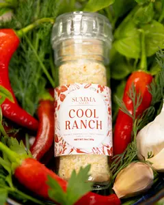 Cool Ranch Salt Handcrafted Blend of Herbs Paprika & Sea Salt Nostalgic Flavor 7oz Refillable Bottle Versatile Spice for Fries Broccoli Chicken Corn Eggs Burgers Rice Pasta Seafood Dips Soups Veggies
