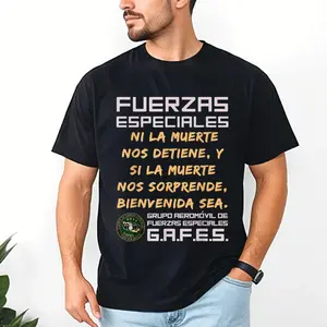 GAFE GAFES Mexican Special Force Fuerzas Especiales Patriot T-Shirt Men Women Short Sleeve Shirt