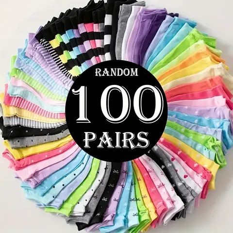 Women's Candy Colored Ankle Socks with Bow - Casual Stylish, Lightweight Breathable, Comfy Low Cut Multipack (20, 60, 100-Pair Bulk Packs) | Women's Underwear Socks, Candy Colored Socks