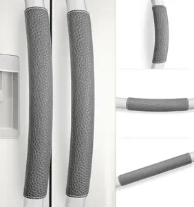 5 Pack Refrigerator Handle Covers – Adjustable Non-Slip Kitchen Appliance Handle Protectors for Fridge, Oven, Microwave & Dishwasher (Dark Gray)