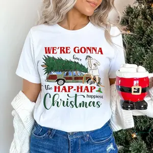 Delivered after Christmas-Christmas Vacation Hap Hap Happiest Christmas T-Shirt, National Lampoon's Christmas Vacation Tee, 100% Cotton Griswold Christmas Shirt, Christmas Movie