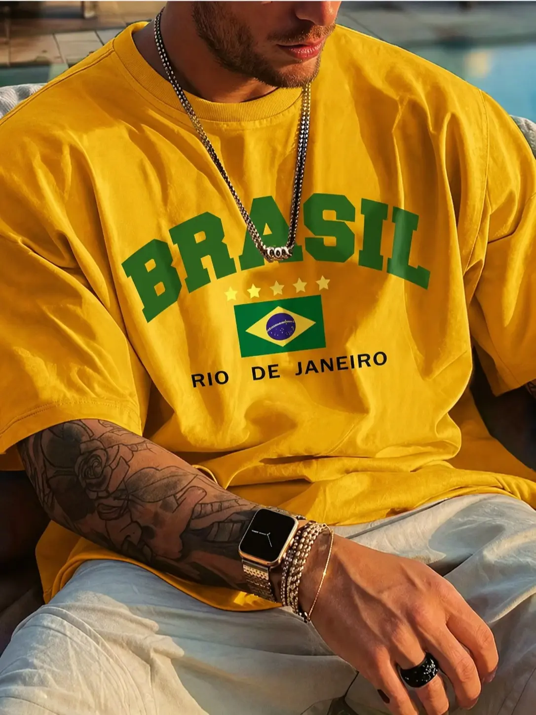 [Sale off up to 65%][Free Ship] Summer Fashion T-Shirt Loose Short Sleeves 3D Printed Brazil Flag T Shirt For Men Brazilian Sports Pattern T-Shirts